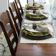 Place Setting on Dining Room Table 