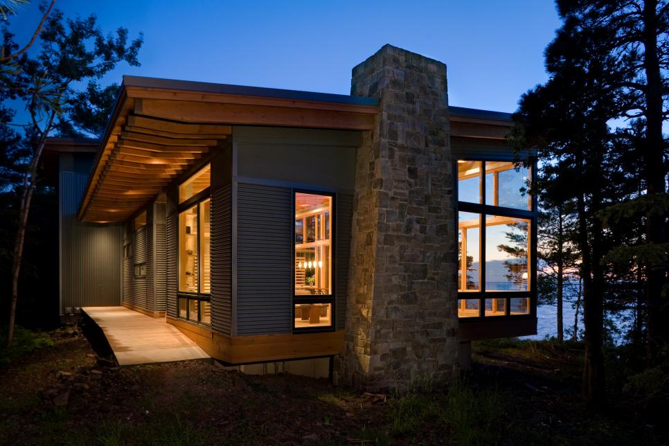 Lakefront Cabin Exterior