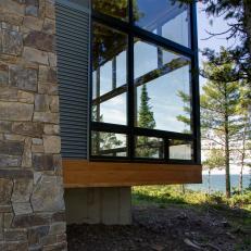 Cabin With Cantilevered Exterior and Windows