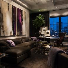 Contemporary Urban Living Room With Gray Sectional