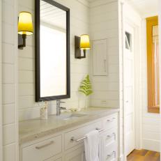 Cottage-Style Bathroom With Single Vanity
