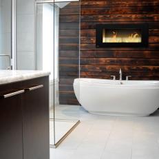 Contemporary Bathroom With Freestanding Tub