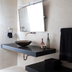 Floating Vanity in Modern Bathroom