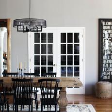 Industrial, Rustic Dining Room is Charming