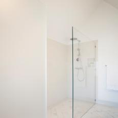 Minimalist Modern Bathroom With Glass Shower
