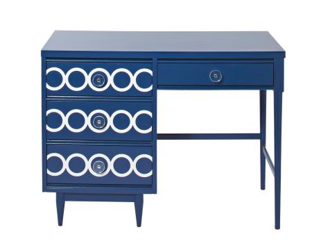 How to Totally Deck Out a Desk in Blue