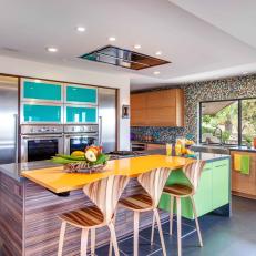 Bright & Colorful Modern Eat-In Kitchen