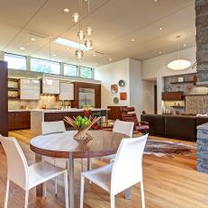 Casual, Contemporary Open Concept Dining Space