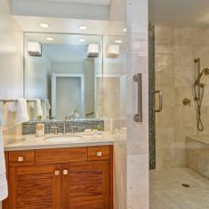 Contemporary Bathroom With Luxurious Walk-In Shower
