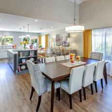 Bright, Contemporary Eat-In Kitchen With Cheery Yellow Accents