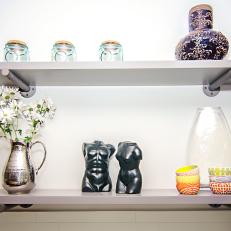 Kitchen Shelves Display Eclectic Decor
