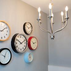 Breakfast Nook With Collection of Wall Clocks 