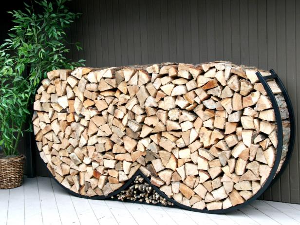 8 Designer Ways To Firewood, Fire Pit Wood Storage Ideas