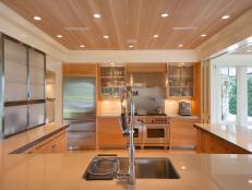 Neutral Contemporary Kitchen With Appliance Wall