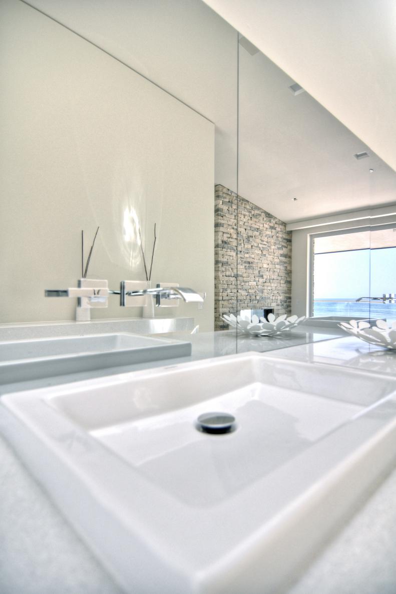White Modern Bathroom Sink