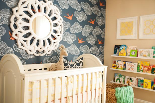 Blue and Neutral Contemporary Nursery 