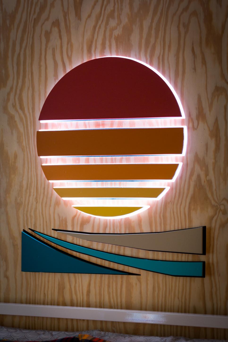 Rainbow-Colored Sun Wall Art and Lighting Fixture | HGTV