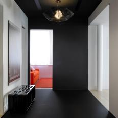 Striking Black & White Palette in Hallway