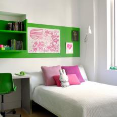 Modern Pink & Green Kids Room