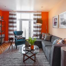 Orange & Gray Living Room 