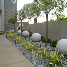 Landscaped Walkway to Contemporary Home