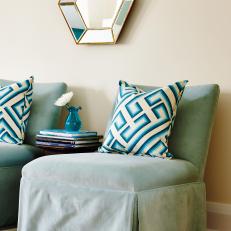 Contemporary Turquoise Sitting Area From Sarah Sees Potential