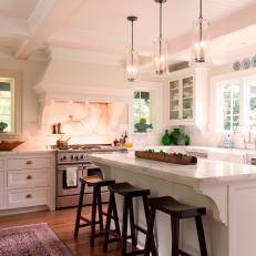 Traditional White Kitchen Is Bright, Elegant