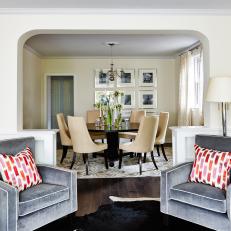 Eclectic Transitional Living and Dining Room From Sarah Sees Potential