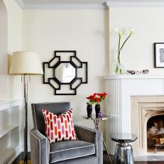 Eclectic, Contemporary Fireside Nook From Sarah Sees Potential