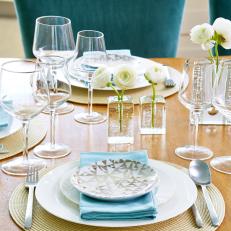 Turquoise Dining Table Decor From Sarah Sees Potential
