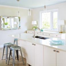 White Eat-In Kitchen From Sarah Sees Potential
