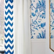 Bold Chevron-Patterned Drapery From Sarah Sees Potential