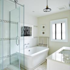 Spacious, Industrial Modern Bathroom from Sarah Sees Potential