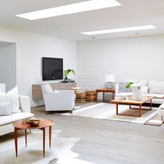 Large, White Modern Living Room From Sarah Sees Potential