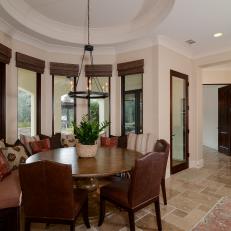Spanish-Style Dining Nook With Built-In Banquette