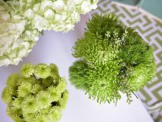Green and White Spring Florals 
