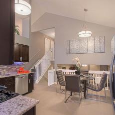 Contemporary Eat-In Kitchen Features Casual Dining Area