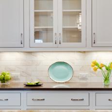 Shaker Cabinets With Under-Cabinet Lighting