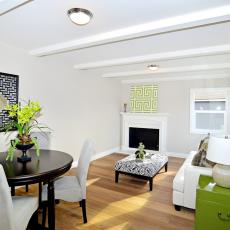 Flip or Flop: Green Pops Sleek Modern Living Room 