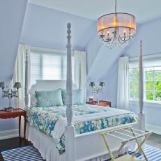 Pastel Bedroom Boasts Fun Patterns & Traditional Touches