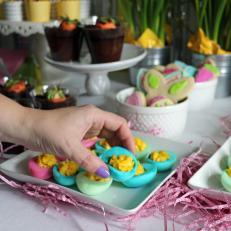 Colorful, Easter-Inspired Deviled Eggs