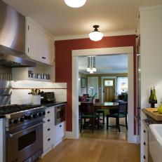 Craftsman Kitchen Opens to Formal Dining Room