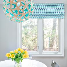 Funky Cutout Pendant Light in Contemporary Breakfast Room