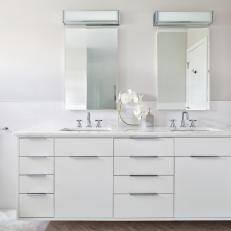 Floating Vanity in Contemporary Master Bath