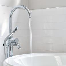 Freestanding Tub With Floor-Mounted Faucet