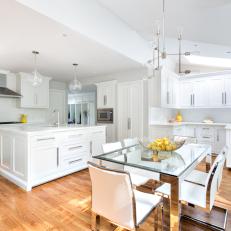 Bright White Kitchen With Contemporary Vibe 