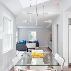 Contemporary Dining Room With Glass Table 