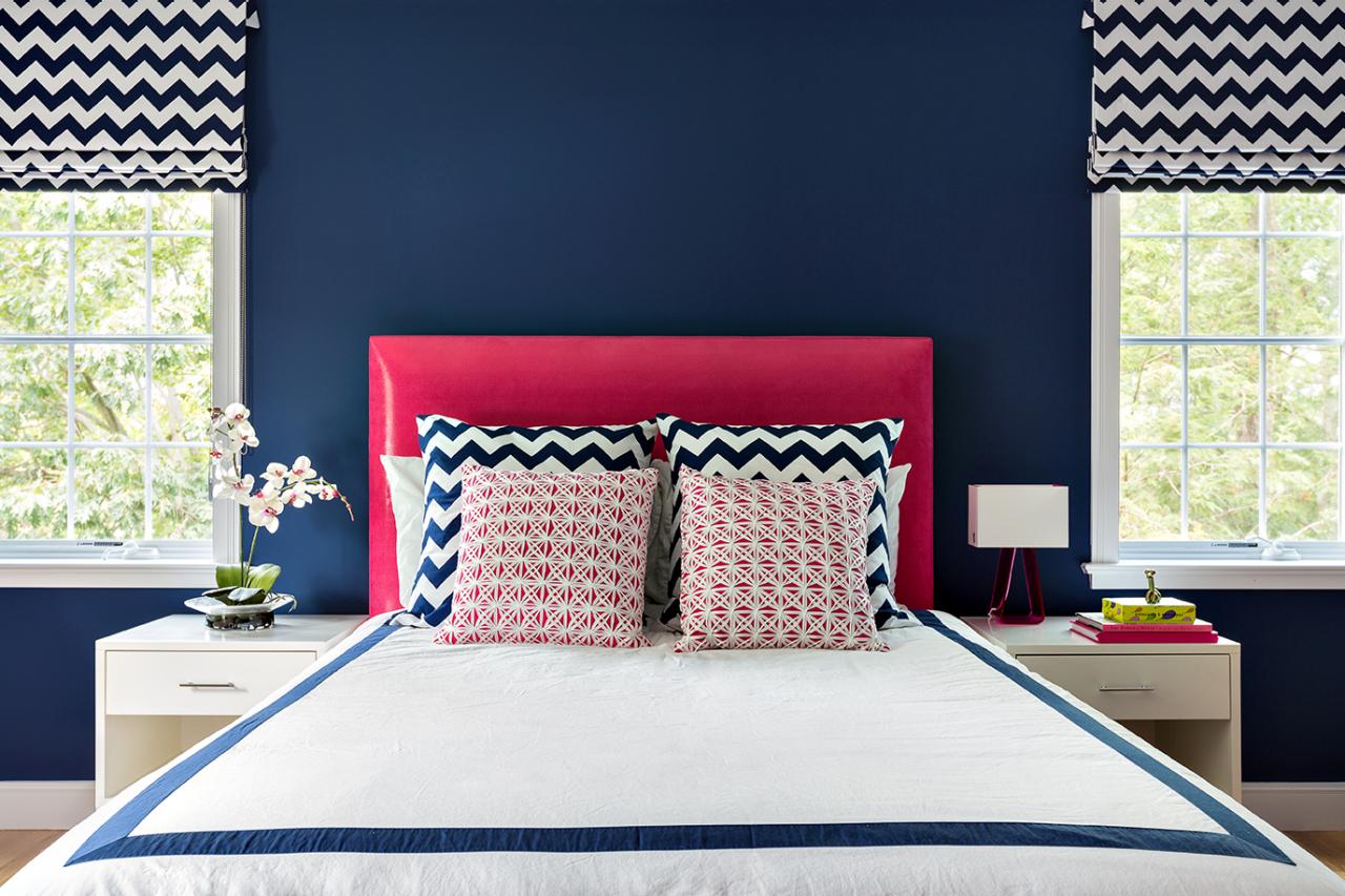 navy blue girls bedroom