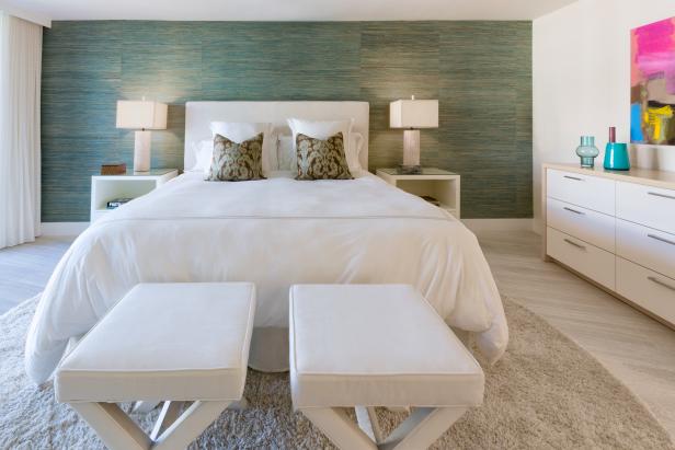 Contemporary Bedroom With Dramatic Accent Wall | HGTV