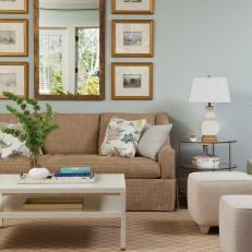 Light Blue Living Room is Airy, Cozy